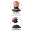King Cock 7 tapadókorongos vibrátor (18 cm) - natúr