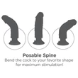 King Cock 7 tapadókorongos vibrátor (18 cm) - natúr