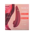 Womanizer Premium - vízálló csiklóizgató (piros-arany)