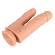 realistixxx Threesome - akkus, élethű dupla forgó vibrátor (22cm)