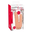 realistixxx Threesome - akkus, élethű dupla forgó vibrátor (22cm)