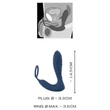 You2Toys Prostate Plug - anál vibrátor péniszgyűrűvel (kék)