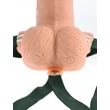 Fetish Strap-On 6 - felcsatolható, üreges vibrátor (natúr)