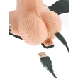 Fetish Strap-On 6 - felcsatolható, üreges vibrátor (natúr)