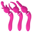 Lonely 2in1 – masszírozó és G-pont vibrátor 3 feltéttel (pink)