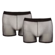 Svenjoyment - átlátszó boxer szett - fekete (2 részes) S-L