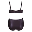 Cottelli Plus Size - keresztpántos melltartó és bugyi (fekete)