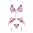 Kissable - rózsás hímzéses fehérnemű szett (pink)