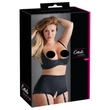 Cottelli Plus Size - merevített mellemelő (fekete)