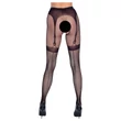 Cottelli Legwear - combfixes nyitott harisnya - fekete (S-L)