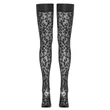 Cottelli Legwear - párduc mintás combfix (fekete)