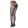 Cottelli Legwear - nyitott, csillogó harisnya - fekete (S-L)