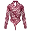 Cottelli - átlátszó csipke body (piros)