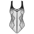 Obsessive B335 - átlátszó, nyitott body (fekete) - S-L