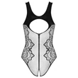 Obsessive B335 - átlátszó, nyitott body (fekete) - S-L