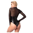 Noir - fényes body átlátszó betéttel (fekete)