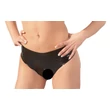 LATEX - végig nyitott női bugyi - fekete (S-L)