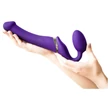 Strap-on-me M - felcsatolható vibrátor pánt nélkül (lila)