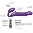 Strap-on-me XL - felcsatolható vibrátor - extra nagy (lila)