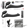 Strap-on-me M - felcsatolható vibrátor - közepes (fekete)
