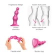 Strap-on-me Beads S - gyöngyös, tapadókorongos dildó (pink)