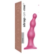 Strap-on-me Beads L - gyöngyös, talpas dildó (pink)