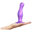 Strap-on-me Curvy L - hullámos, tapadókorongos dildó (lila)
