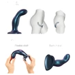 Strap-on-me Snaky M - hajlított anál dildó (kék)