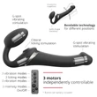 Strap-on-me M – léghullámos felcsatolható vibrátor (fekete)
