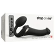 Strap-on-me M – léghullámos felcsatolható vibrátor (fekete)