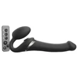 Strap-on-me M – léghullámos felcsatolható vibrátor (fekete)