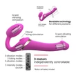 Strap-on-me L - felcsatolható, léghullámos vibrátor - nagy (pink)