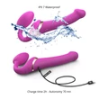 Strap-on-me L - felcsatolható, léghullámos vibrátor - nagy (pink)