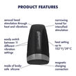 Satisfyer Men Heat Vibration - melegítő makkvibrátor (fekete)