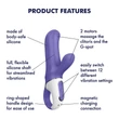 Satisfyer Magic Bunny - vízálló csiklókaros vibrátor (kék)