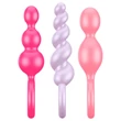 Satisfyer Booty Call - anál plug szett - színes (3 részes)