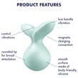 Satisfyer Viva la Vulva 3 - vízálló csiklóvibrátor (menta)