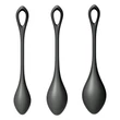 Satisfyer Yoni Power 2 - gésagolyó szett - fekete (3 részes)