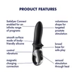 Satisfyer Hot Passion - okos melegítő anál vibrátor (fekete)
