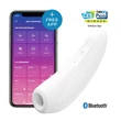 Satisfyer Curvy 1+ - okos léghullámos csiklóizgató (fehér)