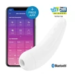 Satisfyer Curvy 2+ - okos, léghullámos csiklóizgató vibrátor (fehér)