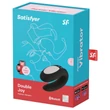 Satisfyer Double Joy - okos vízálló párvibrátor (fekete)