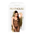 Penthouse Love on Fire - csillogó átlátszó cicaruha és tanga (fekete)