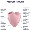 Satisfyer Cutie Heart - akkus léghullámos csikló vibrátor (pink)