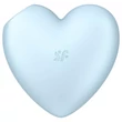 Satisfyer Cutie Heart - akkus léghullámos csikló vibrátor (kék)