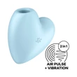 Satisfyer Cutie Heart - akkus léghullámos csikló vibrátor (kék)