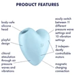 Satisfyer Cutie Heart - akkus léghullámos csikló vibrátor (kék)