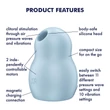 Satisfyer Pro To Go 1 - léghullámos csiklóizgató (kék)