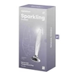 Satisfyer Sparkling Crystal - bordázott üveg dildó (átlátszó)