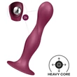 Satisfyer Double Ball-R - tapadókorongos súlyozott dildó (piros)